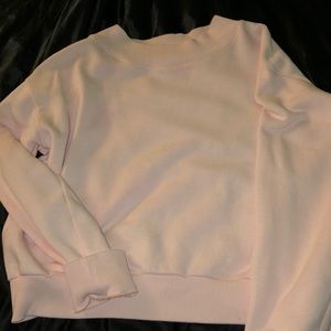 Light pink aerie cropped sweatshirt